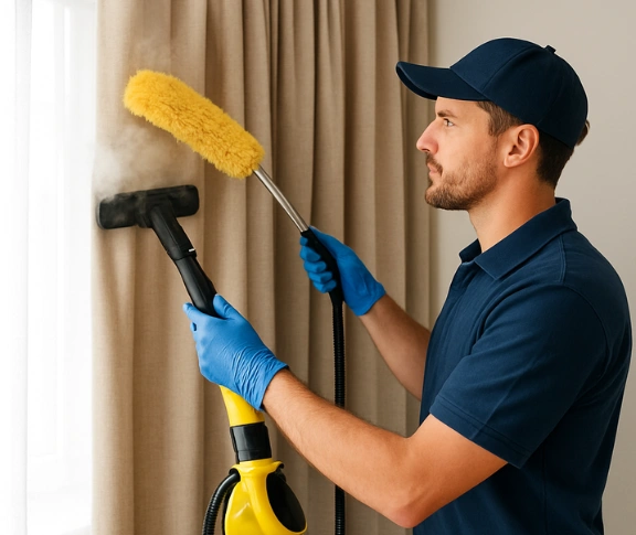 Trusted residential curtain cleaning technician Matty Curtain Cleaning macleod-vic QLD