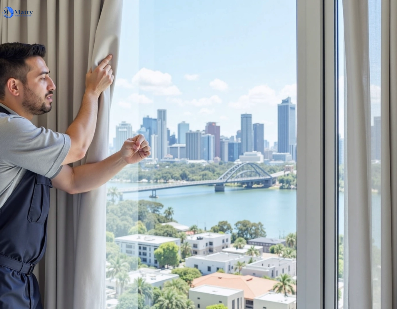 Professional curtain steam cleaning service macleod-vic QLD by Matty Curtain Cleaning